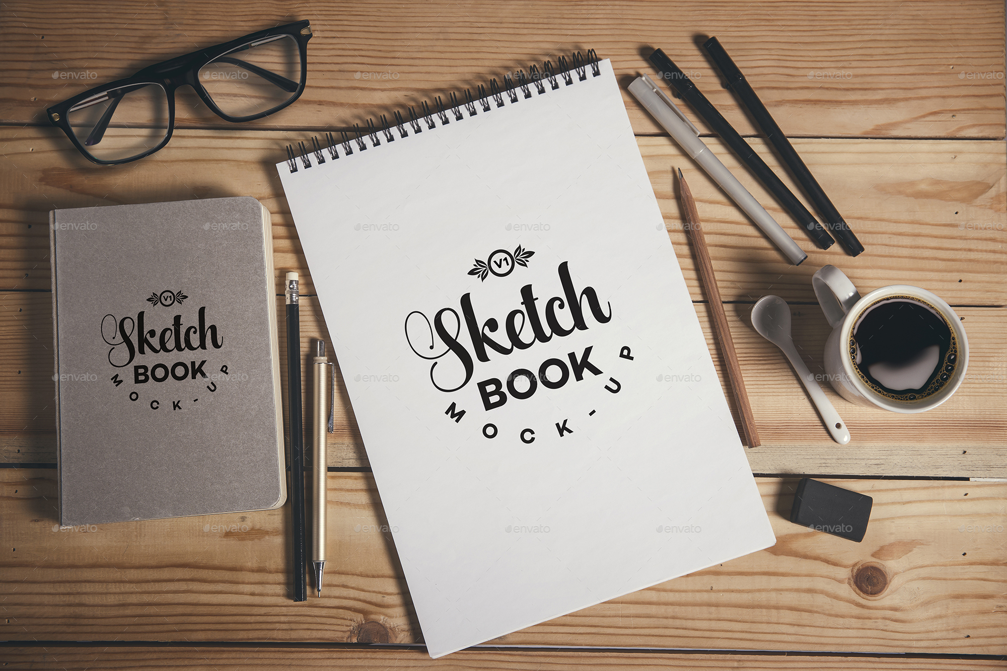 Sketch Book Mockups by Xepeec GraphicRiver